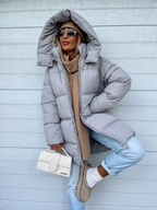 Elin Cappotto Invernale Donna – Piumino Lungo con Cappuccio e Design Trapuntato Confortevole