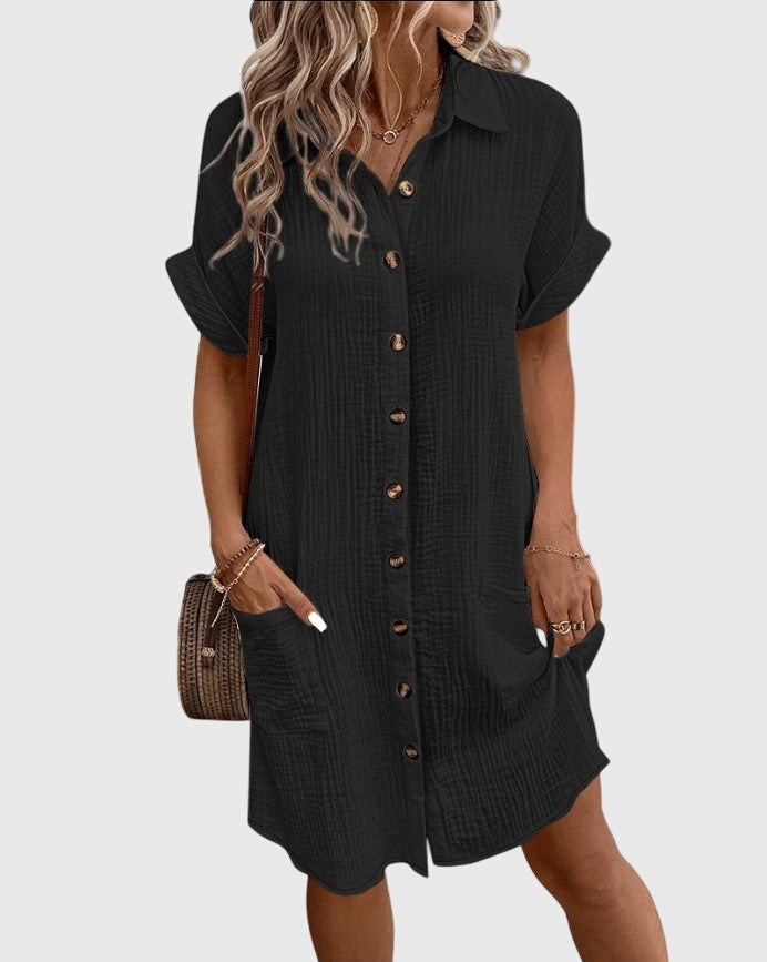 Élodie Robe Fluide Confort – Robe Légère au Style Décontracté Chic