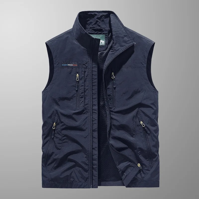 Bastien Men's Bodywarmer – Outdoor Vest with Zipper Closure, Stand-Up Collar, and Functional Pockets  
