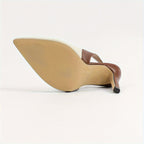 Jerlyn Escarpins Slingback à Talons – Escarpins Élégants Bicolores à Bout Pointu