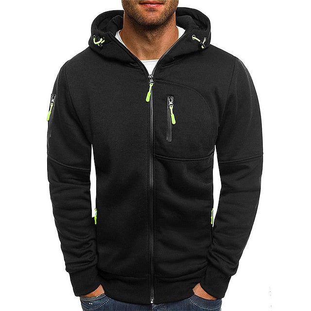 Sterling Hoodie Homme – Sweat à Capuche Zippé en Coton avec Style Sportif et Confort Quotidien