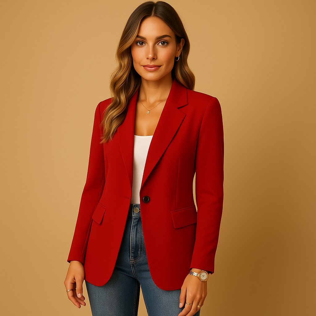 Aubrey Blazer Femme Cintré – Veste Élégante en Tissu Stretch avec Coupe Structurée