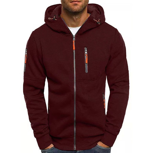 Sterling Hoodie Homme – Sweat à Capuche Zippé en Coton avec Style Sportif et Confort Quotidien