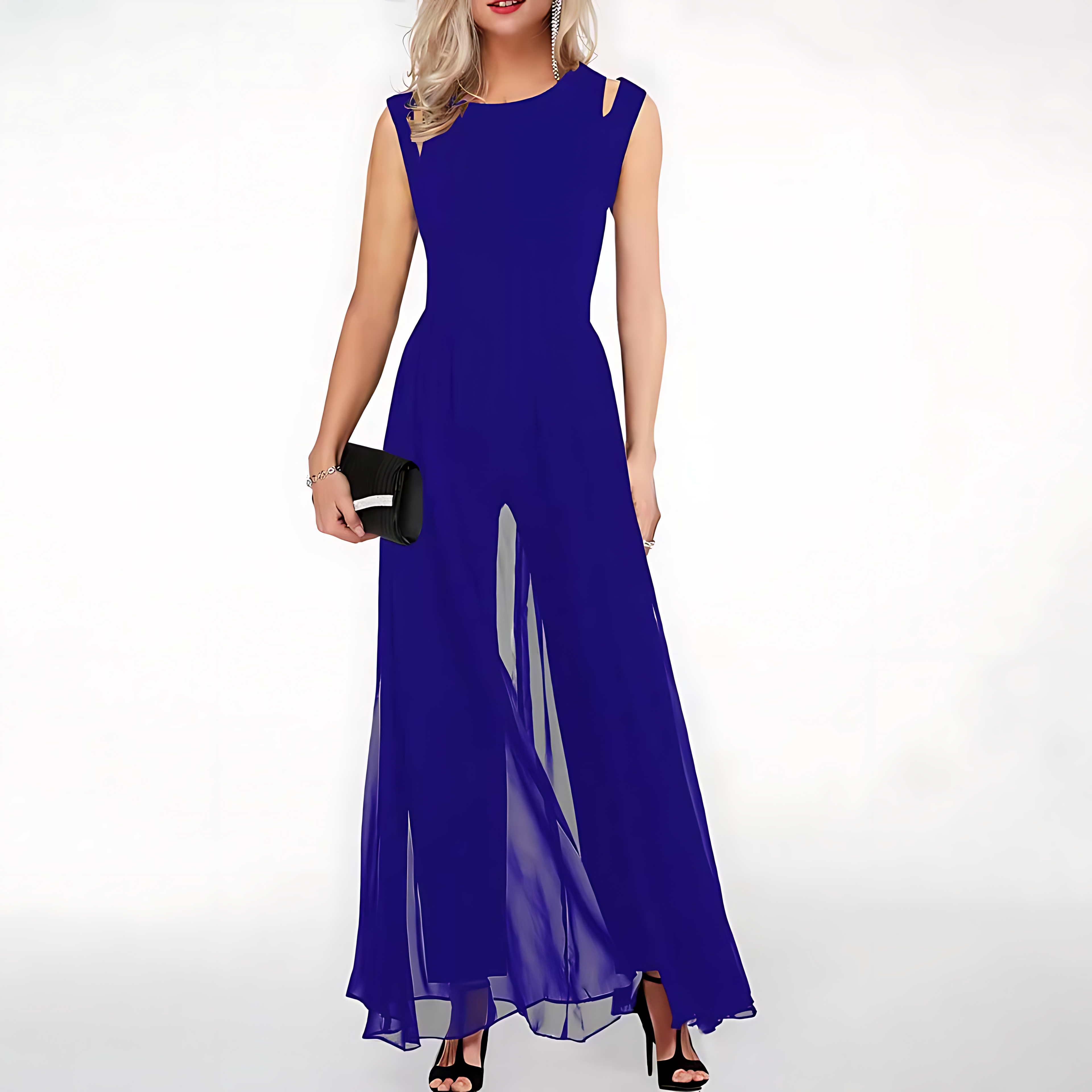 Presley Combinaison Femme – Coupe Fluide Élégante avec Détails Ajourés et Jambes Amples
