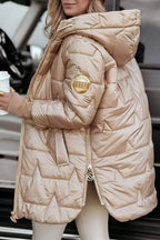 Harper Manteau Femme – Veste Matelassée à Capuche Chaude pour Mi-Saison