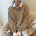 Kendall Cardigan Donna – Maglia in Morbido Cashmere con Chiusura Asimmetrica