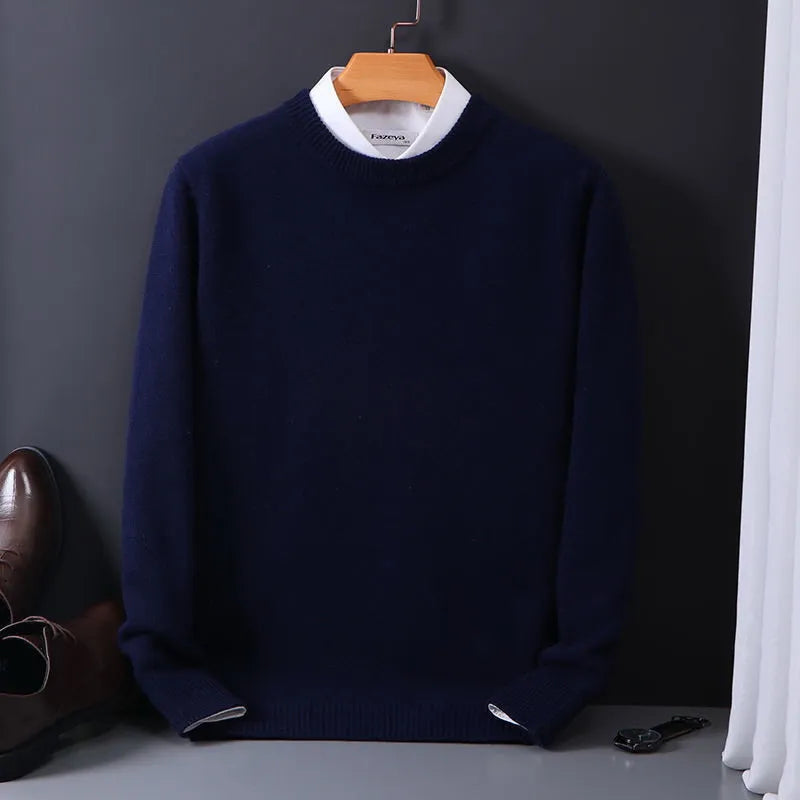 Colton Pull Homme – Pull en Cachemire Premium à Col Rond avec Coupe Classique