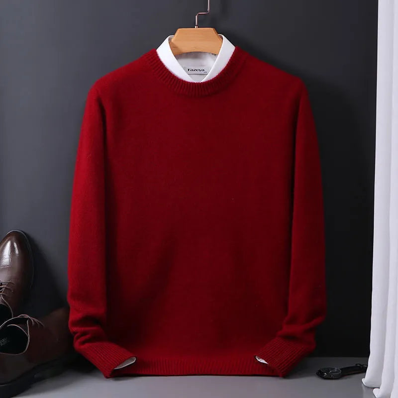 Colton Pull Homme – Pull en Cachemire Premium à Col Rond avec Coupe Classique