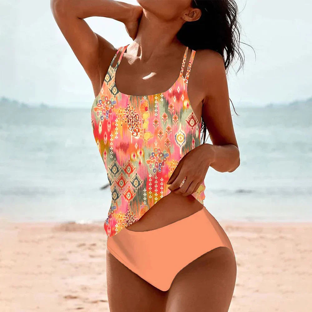 Linnea Maillot de Bain Femme – Maillot Asymétrique Imprimé avec Coupe Élégante et Confortable