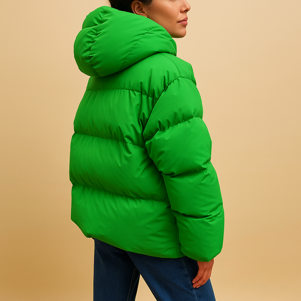 Solène Veste Matelassée Femme – Doudoune Oversize Déperlante avec Capuche & Zip