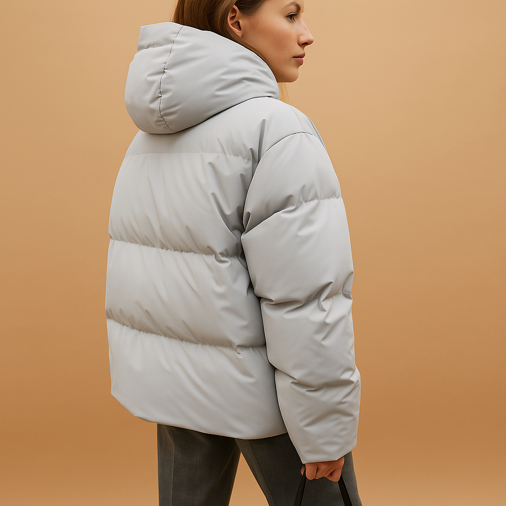 Solène Veste Matelassée Femme – Doudoune Oversize Déperlante avec Capuche & Zip