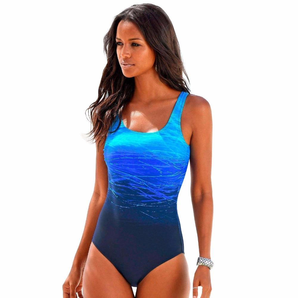 Léa Women's Swimsuit – Sporty One-Piece with Deep Neckline & Open Back