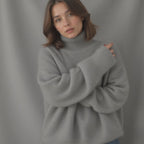 Astrid Pull Femme – Pull Cachemire Oversize à Col Roulé avec Maille Douce