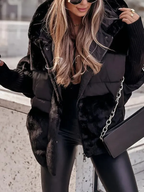 Piumino oversize da donna Hailey – Cappotto imbottito caldo con pelliccia sintetica e cappuccio