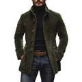 Matteo Manteau Homme – Manteau en Velours Côtelé avec Col Montant Élégant