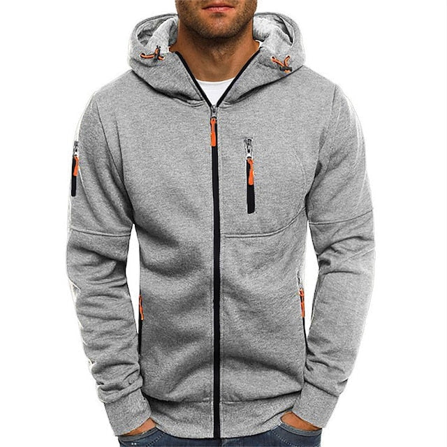 Sterling Hoodie Homme – Sweat à Capuche Zippé en Coton avec Style Sportif et Confort Quotidien