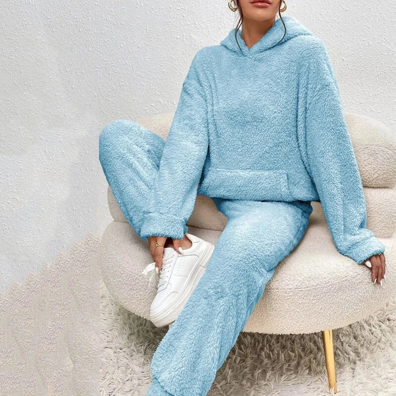 Skylar Ensemble Femme – Ensemble Polaire Doux avec Capuche et Coupe Cocooning