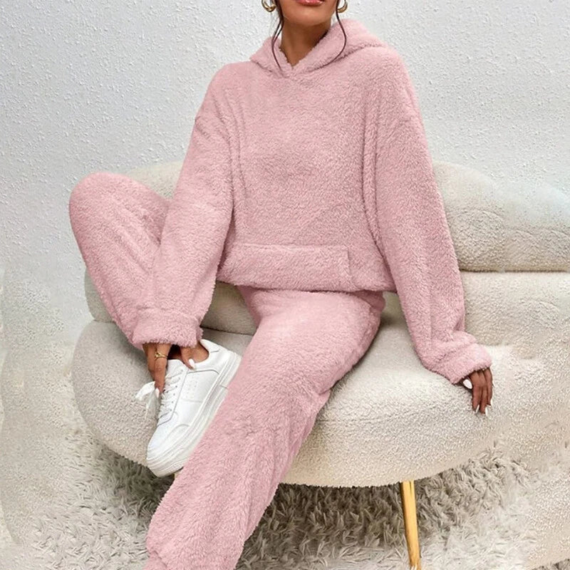 Skylar Ensemble Femme – Ensemble Polaire Doux avec Capuche et Coupe Cocooning