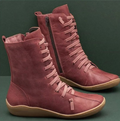 Marlowe Bottines Femme – Bottes à Lacets Vintage avec Fermeture Zippée & Confort Quotidien