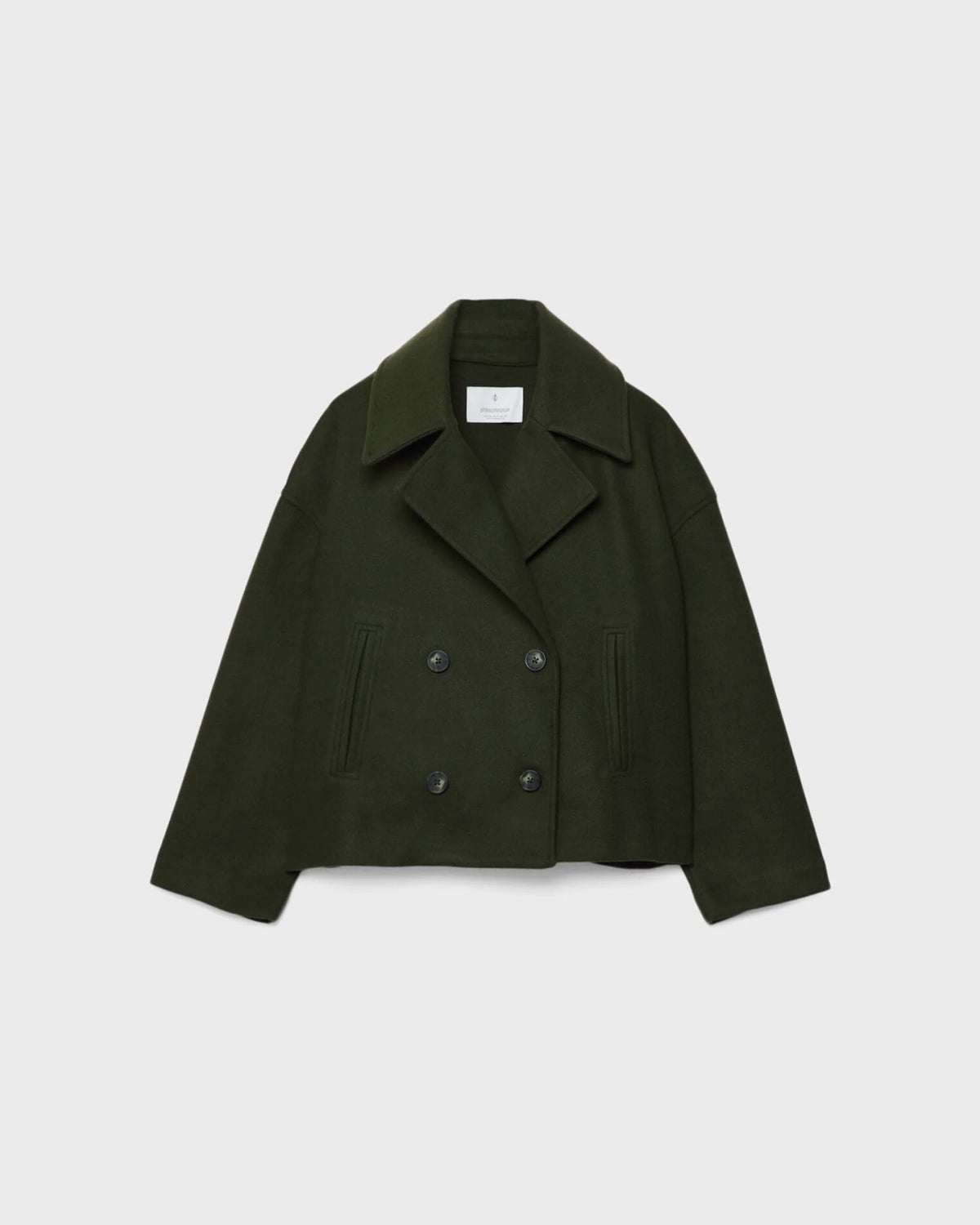 Clémence Veste Femme – Coupe Courte Croisée, Revers Larges & Style Élégant