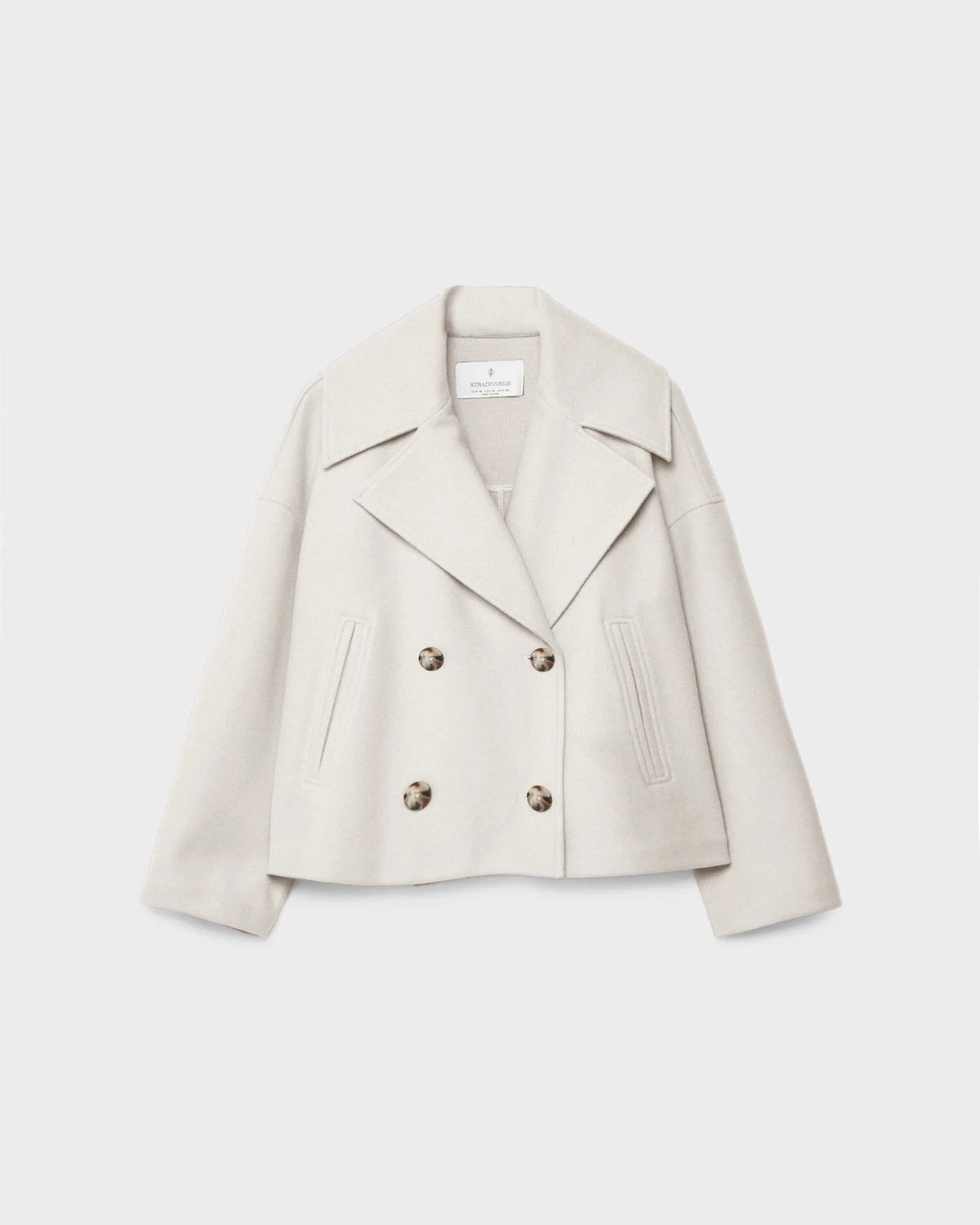 Clémence Veste Femme – Coupe Courte Croisée, Revers Larges & Style Élégant