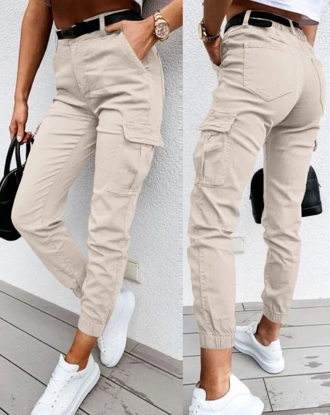 Winslow Pantalon Cargo Femme – Jean Taille Haute avec Poches Utilitaires & Coupe Décontractée