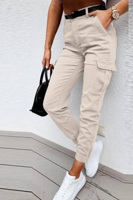 Winslow Pantalon Cargo Femme – Jean Taille Haute avec Poches Utilitaires & Coupe Décontractée