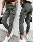 Winslow Pantalon Cargo Femme – Jean Taille Haute avec Poches Utilitaires & Coupe Décontractée