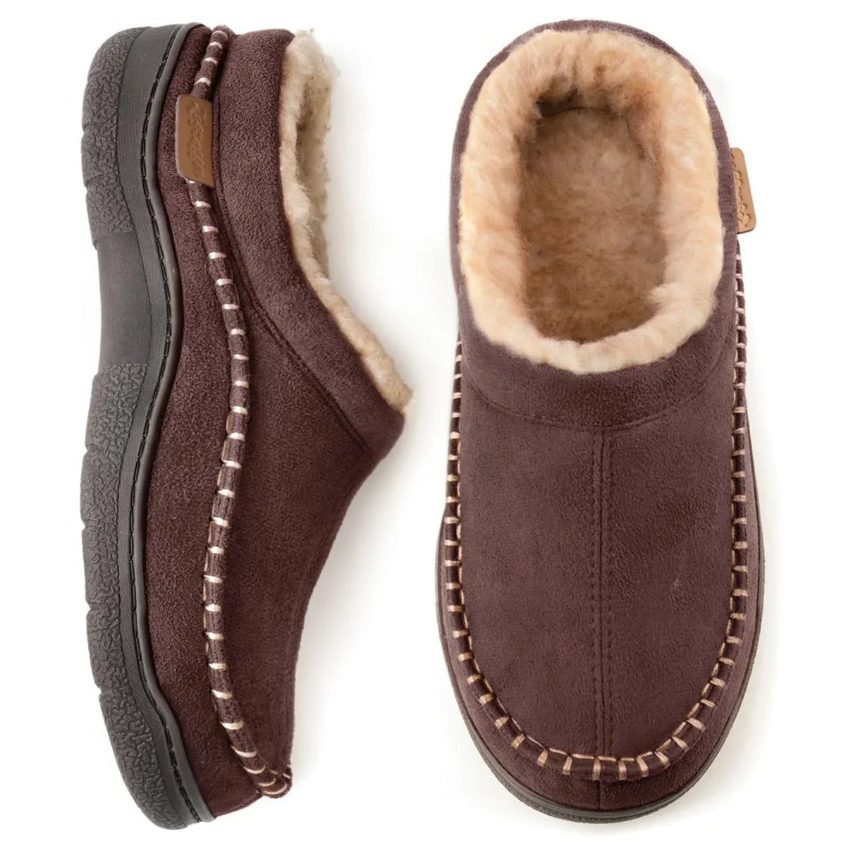 Thorne Chaussons Homme – Pantoufles Fermées Doublées avec Intérieur Doux & Semelle Antidérapante