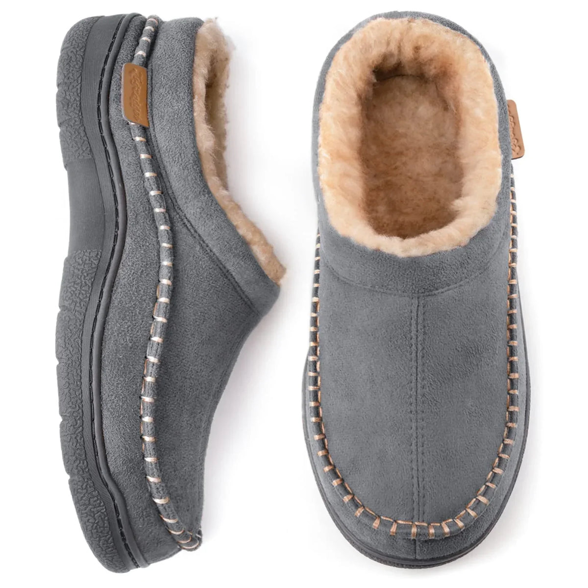 Thorne Chaussons Homme – Pantoufles Fermées Doublées avec Intérieur Doux & Semelle Antidérapante