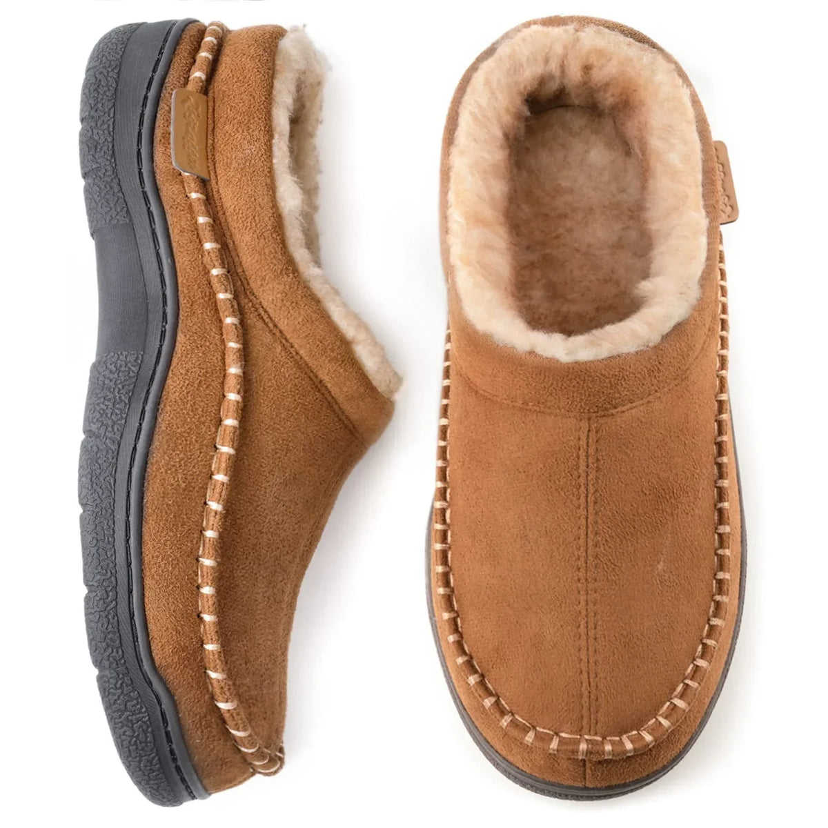Thorne Chaussons Homme – Pantoufles Fermées Doublées avec Intérieur Doux & Semelle Antidérapante