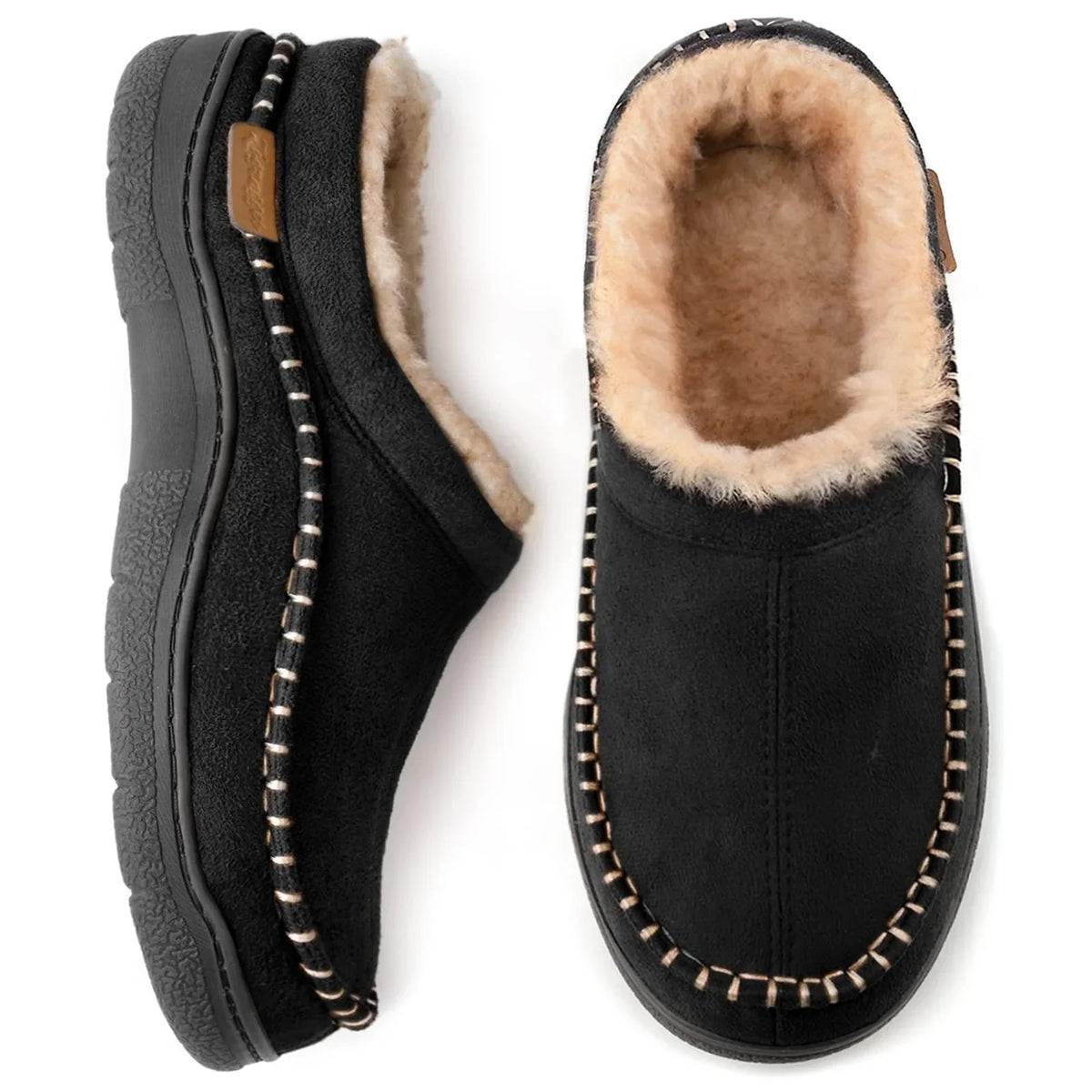 Thorne Chaussons Homme – Pantoufles Fermées Doublées avec Intérieur Doux & Semelle Antidérapante