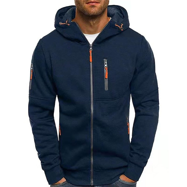 Sterling Hoodie Homme – Sweat à Capuche Zippé en Coton avec Style Sportif et Confort Quotidien