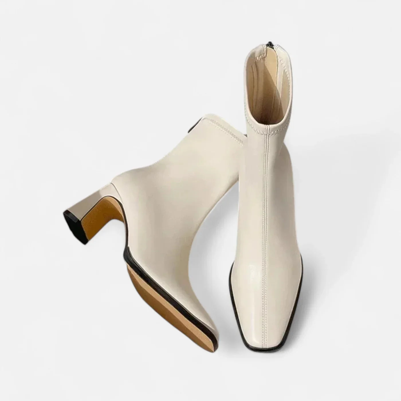 Olivia Bottines Femme – Bottines à Bout Carré avec Talon Bloc Élégant et Style Minimaliste