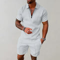 Carter Ensemble Homme – Polo Zippé et Short Assortis au Style Estival Moderne