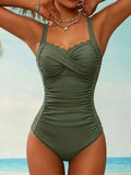 Marisol Maillot de Bain Femme à Encolure Cœur Froncée et Coupe Élégante