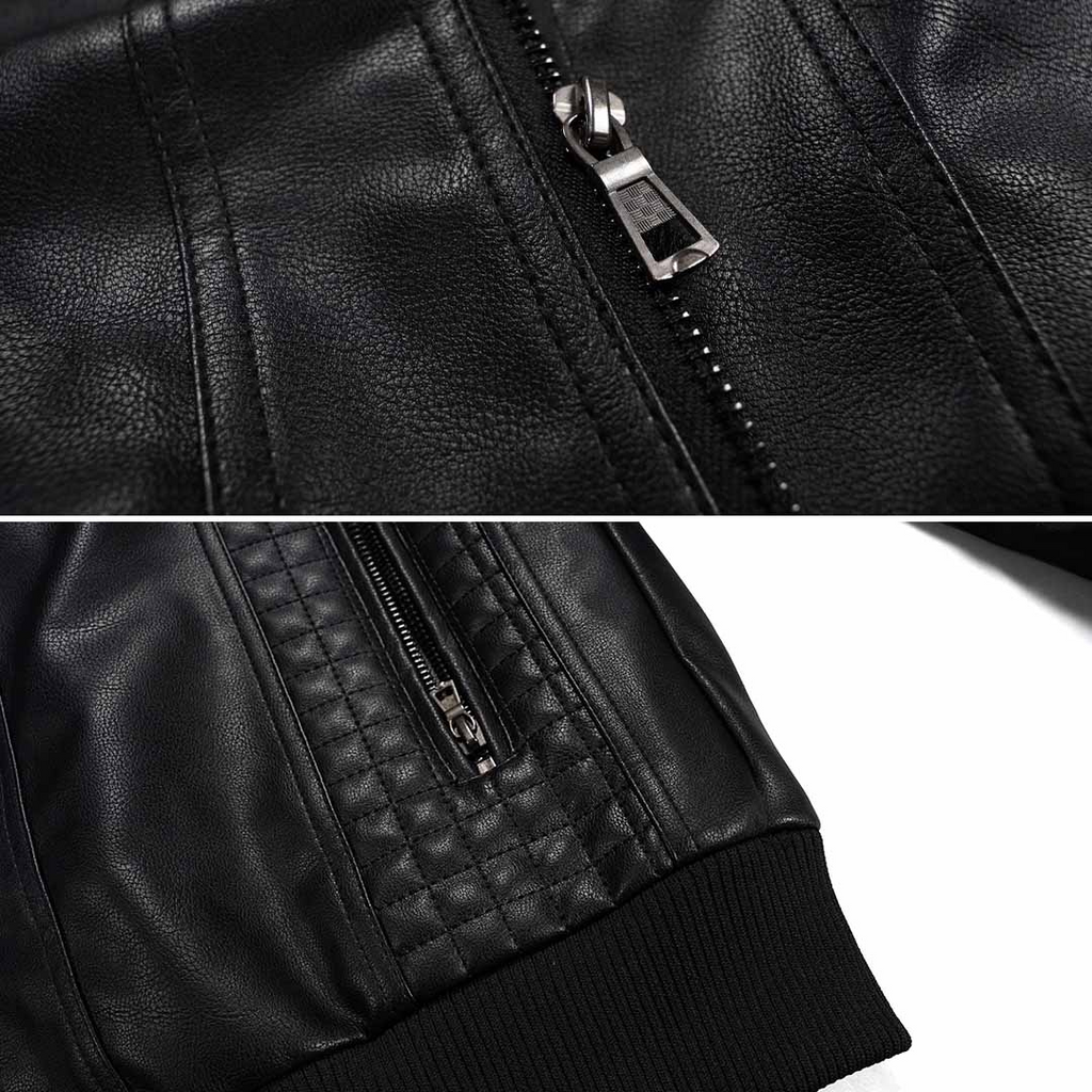 Nathan Veste Homme en Cuir – Blouson Vintage avec Capuche et Style Urbain Moderne